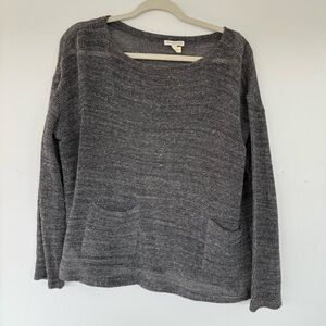 Eileen Fisher Gray Open Knit Sweater